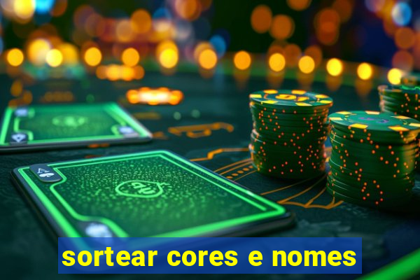 sortear cores e nomes